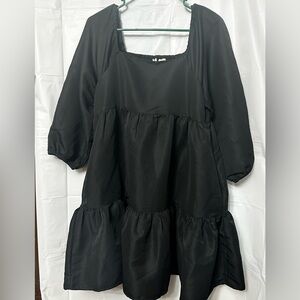 Levi's Babydoll Dress Women's size Medium puff sleeves